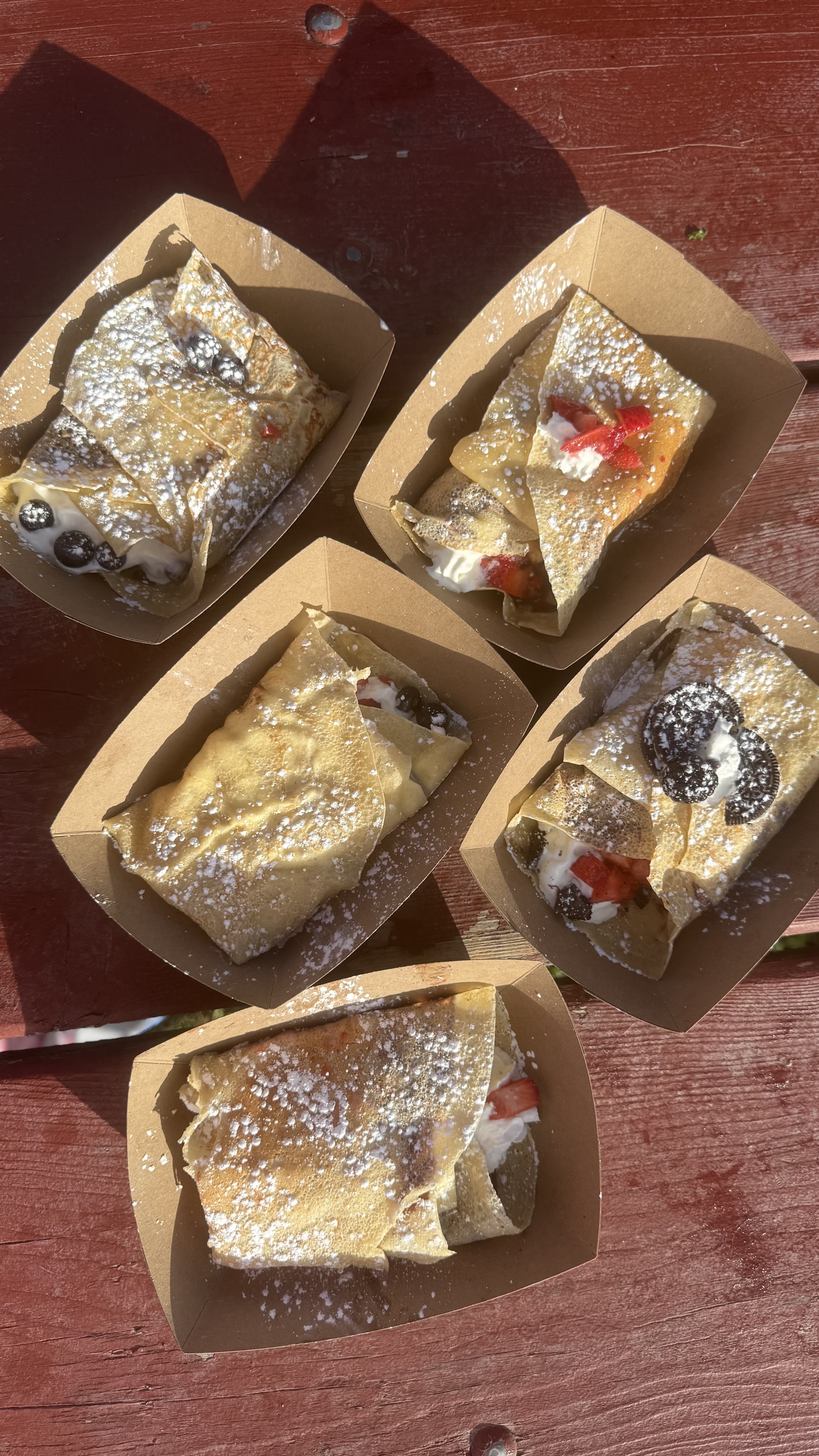 Assorted crepes